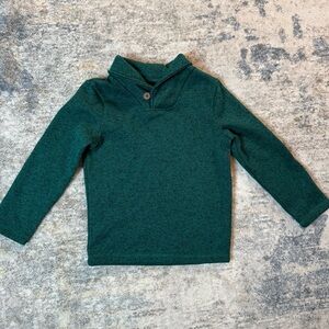 Jumping Beans Boys Forest Green Heathered Collar Sweater Size 5 Pullover